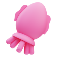 icono japonés, ilustración 3d de calamar png