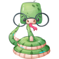 personaje de dibujos animados serpiente infantil png