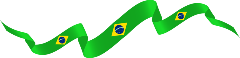 decoração de fita bandeira do brasil png