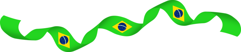 Brazil flag ribbon decoration png