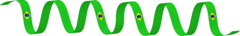 Brazil flag ribbon decoration png