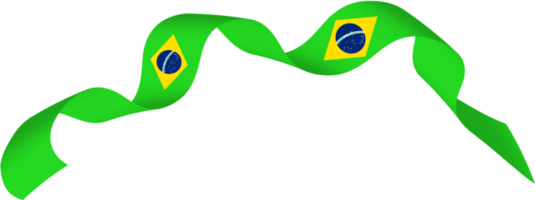 décoration de ruban de drapeau du brésil png