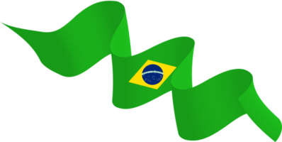 Brazil flag ribbon decoration png