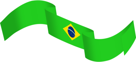 Brazil flag ribbon decoration png