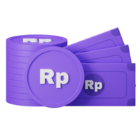 rupiah pengar 3d illustration png