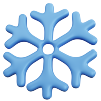 3d rendering snowflake isolated png