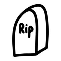 Vector halloween gravestone, cemetery clipart icon on white background. Funny, cute illustration for seasonal design, textile, decoration kids playroom or greeting card. Hand drawn prints and doodle.