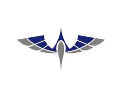 Vector illustration of a wing sign symbol. Can be used for anything related to flying, aviation, superhero, cargo, courier services