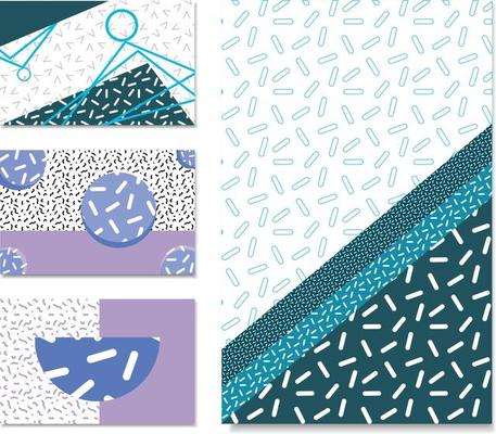 Geometric figures abstract background design collection