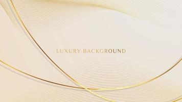 Abstract luxury light brown background with golden lines element vector