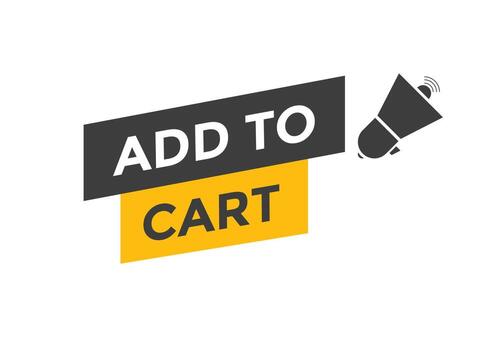 añadir al botón web de texto del carrito. agregar al carrito la etiqueta de la burbuja de voz. banner web colorido. ilustración vectorial vector