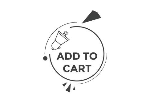 añadir al botón web de texto del carrito. agregar al carrito la etiqueta de la burbuja de voz. banner web colorido. ilustración vectorial vector