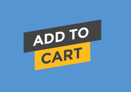 añadir al botón web de texto del carrito. agregar al carrito la etiqueta de la burbuja de voz. banner web colorido. ilustración vectorial vector