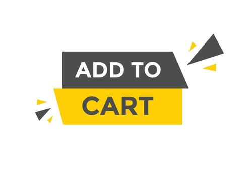 añadir al botón web de texto del carrito. agregar al carrito la etiqueta de la burbuja de voz. banner web colorido. ilustración vectorial vector