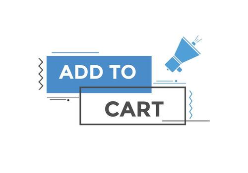 añadir al botón web de texto del carrito. agregar al carrito la etiqueta de la burbuja de voz. banner web colorido. ilustración vectorial vector