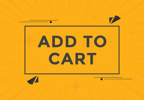 añadir al botón web de texto del carrito. agregar al carrito la etiqueta de la burbuja de voz. banner web colorido. ilustración vectorial vector