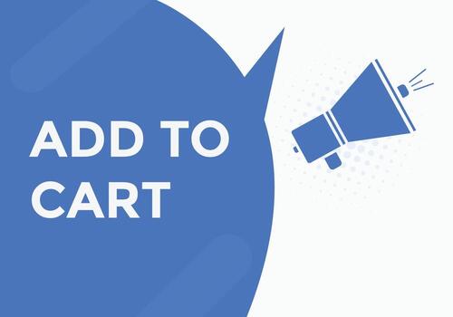 añadir al botón web de texto del carrito. agregar al carrito la etiqueta de la burbuja de voz. banner web colorido. ilustración vectorial vector