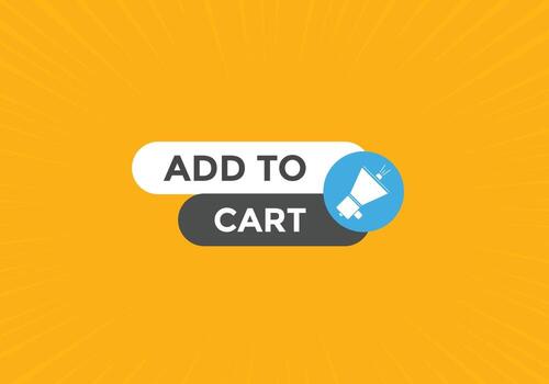 añadir al botón web de texto del carrito. agregar al carrito la etiqueta de la burbuja de voz. banner web colorido. ilustración vectorial vector