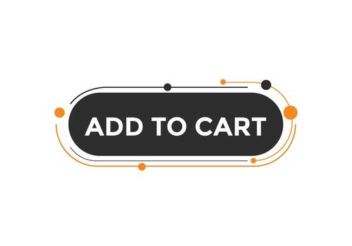 añadir al botón web de texto del carrito. agregar al carrito la etiqueta de la burbuja de voz. banner web colorido. ilustración vectorial vector