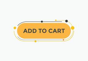 add to cart text web button. add to cart speech bubble label. Colorful web banner. vector illustration