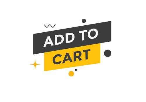 añadir al botón web de texto del carrito. agregar al carrito la etiqueta de la burbuja de voz. banner web colorido. ilustración vectorial vector