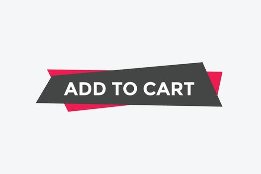 añadir al botón web de texto del carrito. agregar al carrito la etiqueta de la burbuja de voz. banner web colorido. ilustración vectorial vector