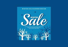 Blue color of winter event banner design vector