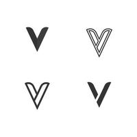 V Letter Lightning Logo Template vector