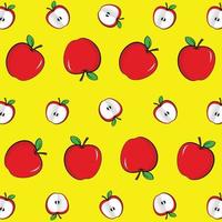 apple cartoon pattern background vector