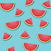 Watermelon cartoon pattern background vector