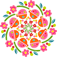 blomma mandala vattenfärg målad png