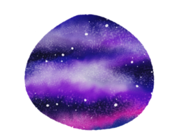 galaxie aquarelle peinte png