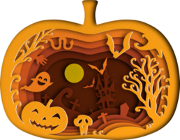 Halloween süßer Papierschnitt png