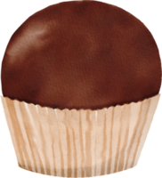 bomba de chocolate acuarela pintada png