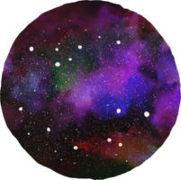 Watercolor galaxy painting png