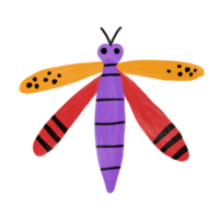 Watercolor painted  dragonfly png