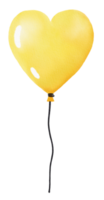 ballon coloré coeur aquarelle pour la fête png