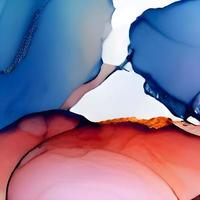 Marble ink abstract art from exquisite original painting for abstract background. Painting was painted on high quality paper texture to create smooth marble background pattern of ombre alcohol ink photo