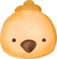 pintinho de biscoito aquarela png