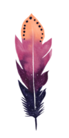 watercolor painted feather png