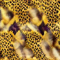 leopard rounds silk scarf design, fashion textile. photo