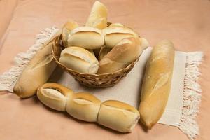 basket of french breads photo