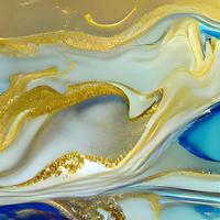 Luxury abstract fluid art painting in alcohol ink technique photo