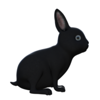 Cute rabbit 3d model illustration png