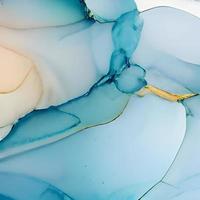 Marble ink abstract art from exquisite original painting for abstract background. Painting was painted on high quality paper texture to create smooth marble background pattern of ombre alcohol ink photo