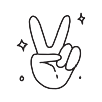 hand gesture. hand drawn illustration design png