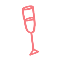 wine glass hand drawn illustration design png