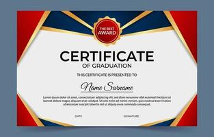 Certificate of Graduation Template vector