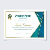 Geometric Certificate of Achievement Template vector