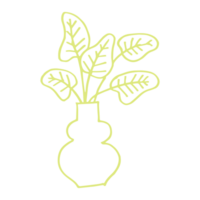 potted flowers hand drawn illustration design png